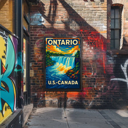 Ontario Canada United States Niagara Falls Poster