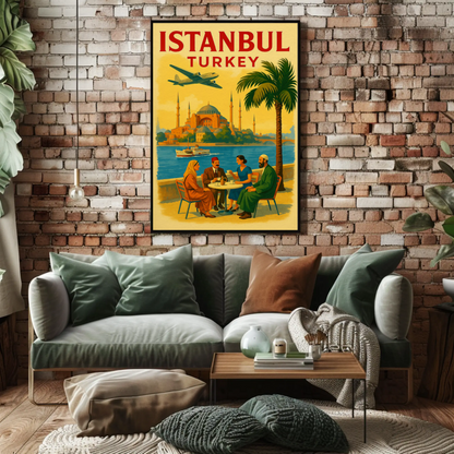 Istanbul Turkey Hagia Sophia Vintage Poster