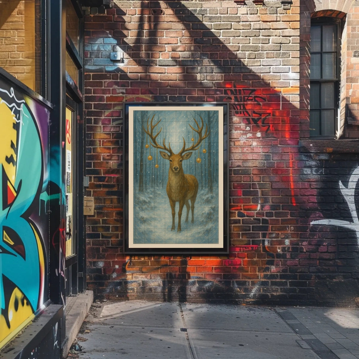 Enchanted Winter Stag Poster