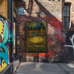 Baltimore Harbor Of Lights Poster