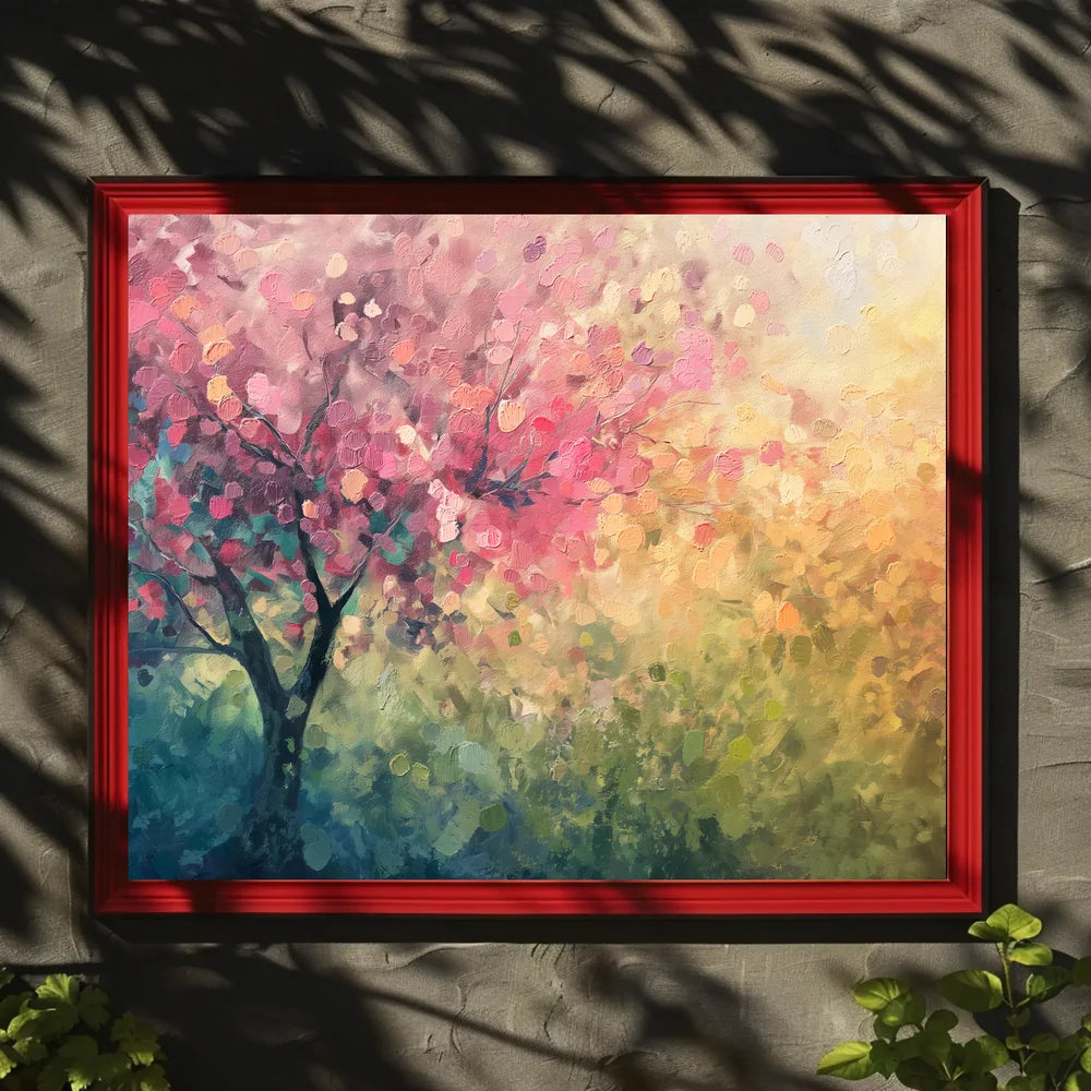 Cherry Blossom Springtime Impressionistic Art Poster