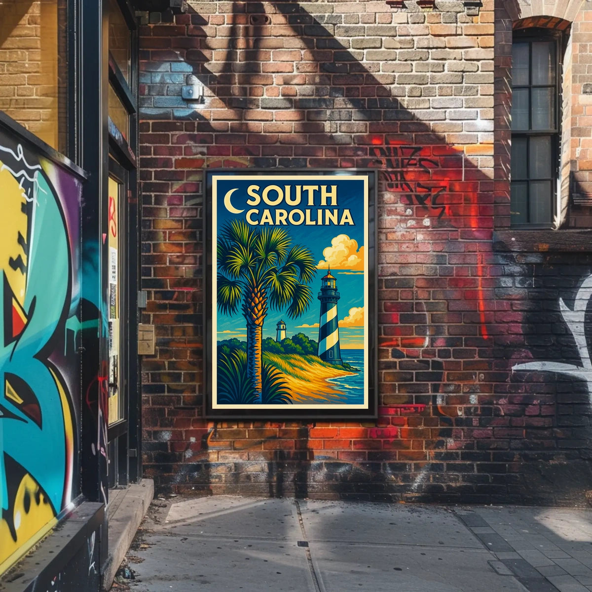 South Carolina Coastal Scene Poster