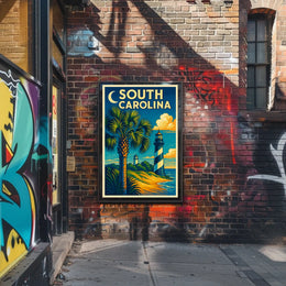 South Carolina Coastal Scene Poster