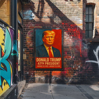 Donald Trump Unyielding Statesman Patriotic Pop Art Poster