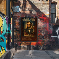 Abraham Lincoln Inspirational Vintage Art Historical or Presidential Poster