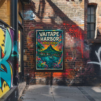 Vibrant Bora Bora Vaitape Harbor Travel Poster PosterGoat