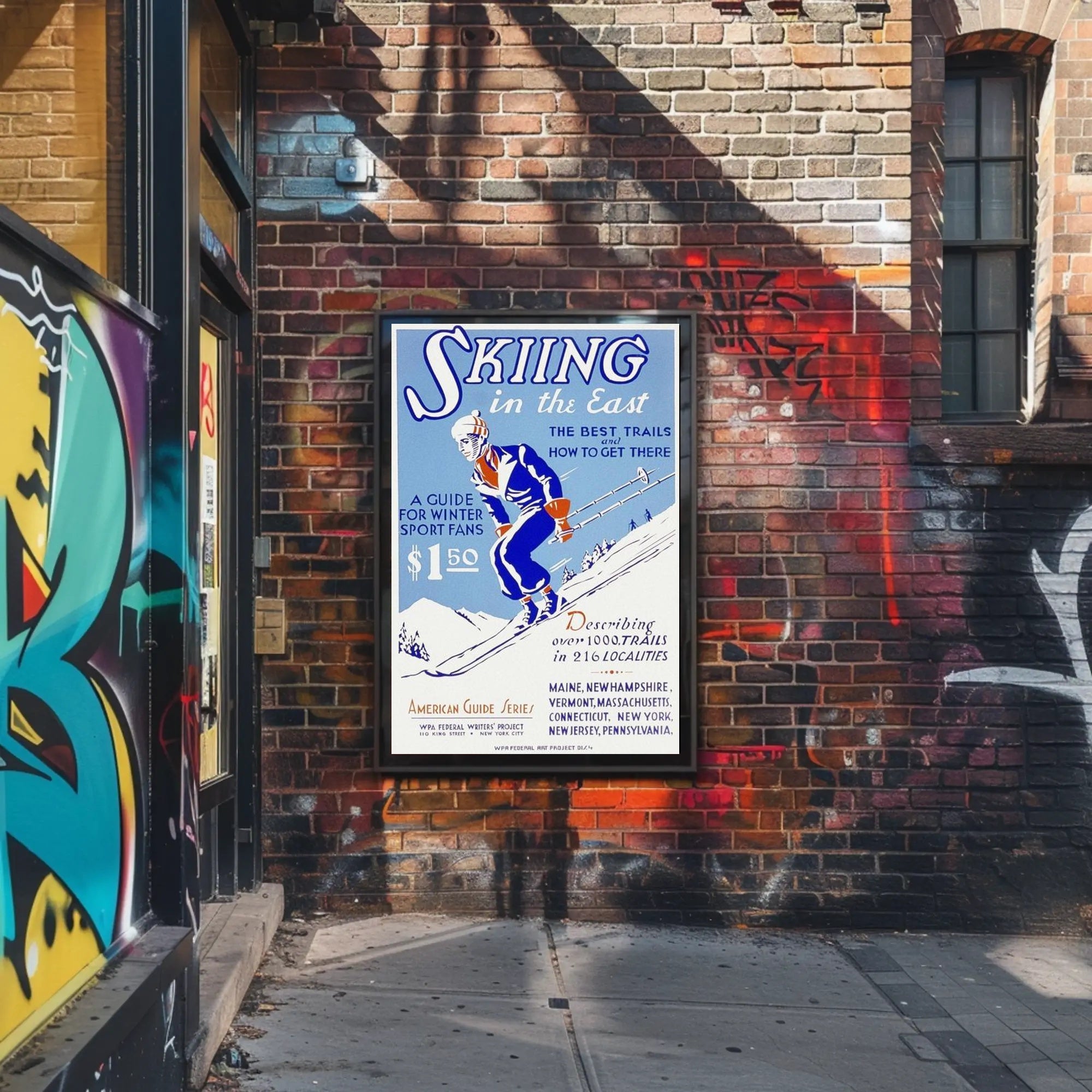 Skiing in the East Poster PosterGoat