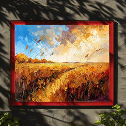 Autumnal Impressionist Landscape Poster: Nature's Tranquility