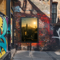 New York City Sunrise Urban or Cityscape Poster