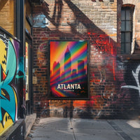 Atlanta Skyline Vibrant Pop Art Poster