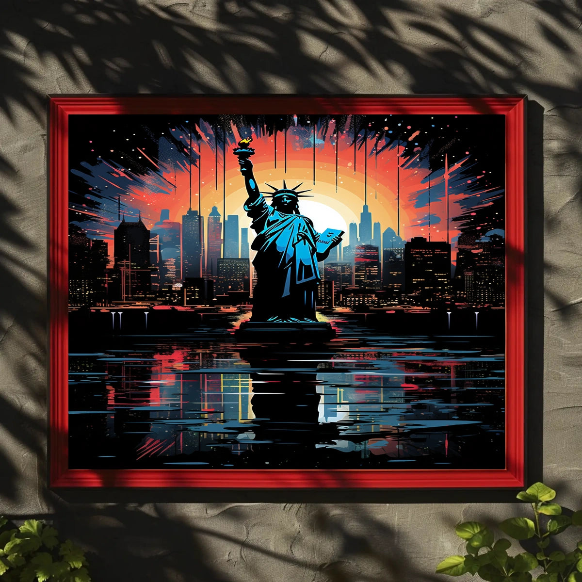 Statue Of Liberty At Sunset Poster