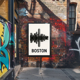 Boston Skyline Reflection Poster