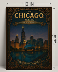 Chicago The Heartbeat of American Innovation Poster PosterGoat
