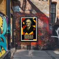 Franklin D. Roosevelt 32nd President of the United States Abstract Pop Poster