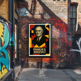 Franklin D. Roosevelt 32nd President of the United States Abstract Pop Poster
