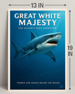 Great White Majesty Poster PosterGoat
