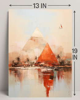 Abstract Pyramids At Sunset Abstract Poster