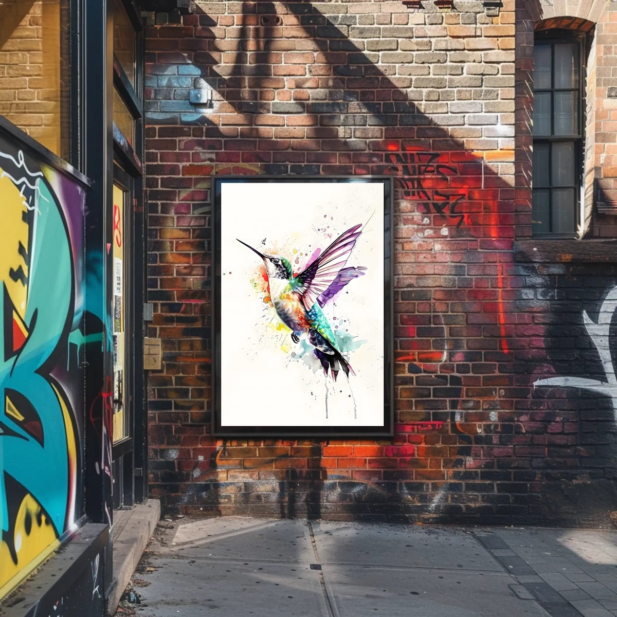Vibrant Hummingbird Art Poster