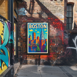 Boston Cityscape Poster