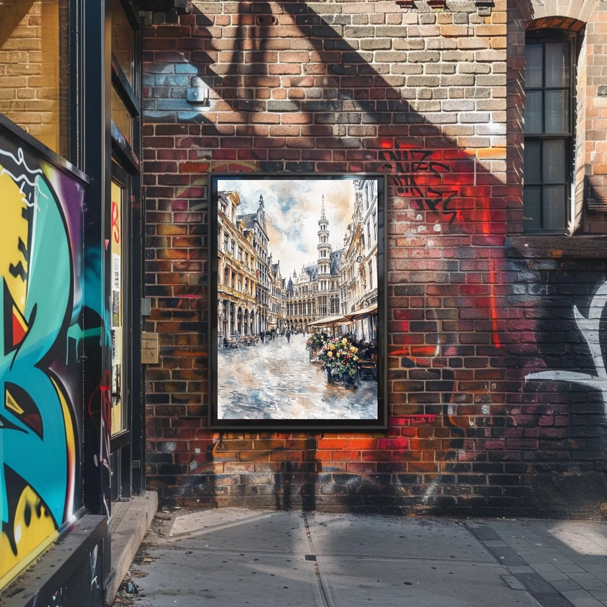 Belgium Brussels Grand Place Street View Poster