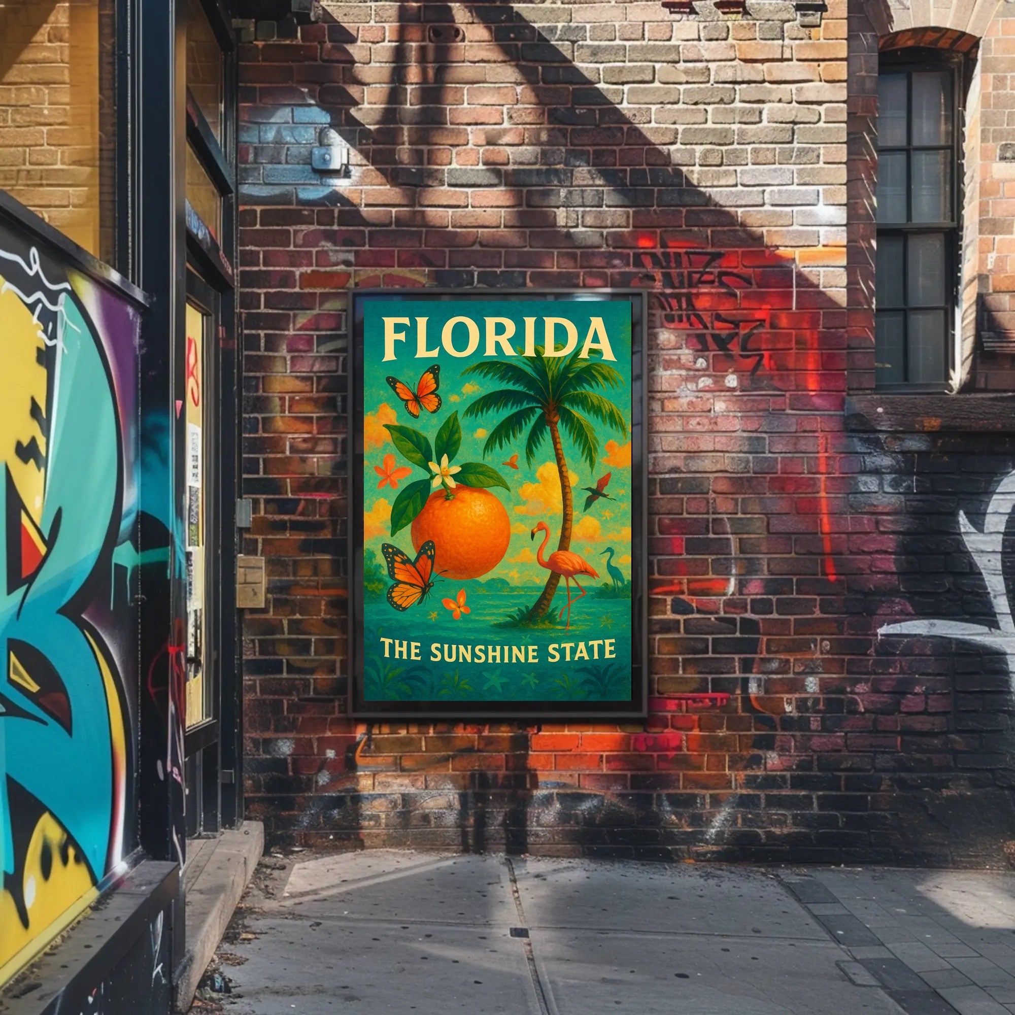 Florida Vibrant Vintage Travel Poster