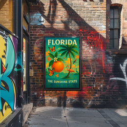 Florida Vibrant Vintage Travel Poster