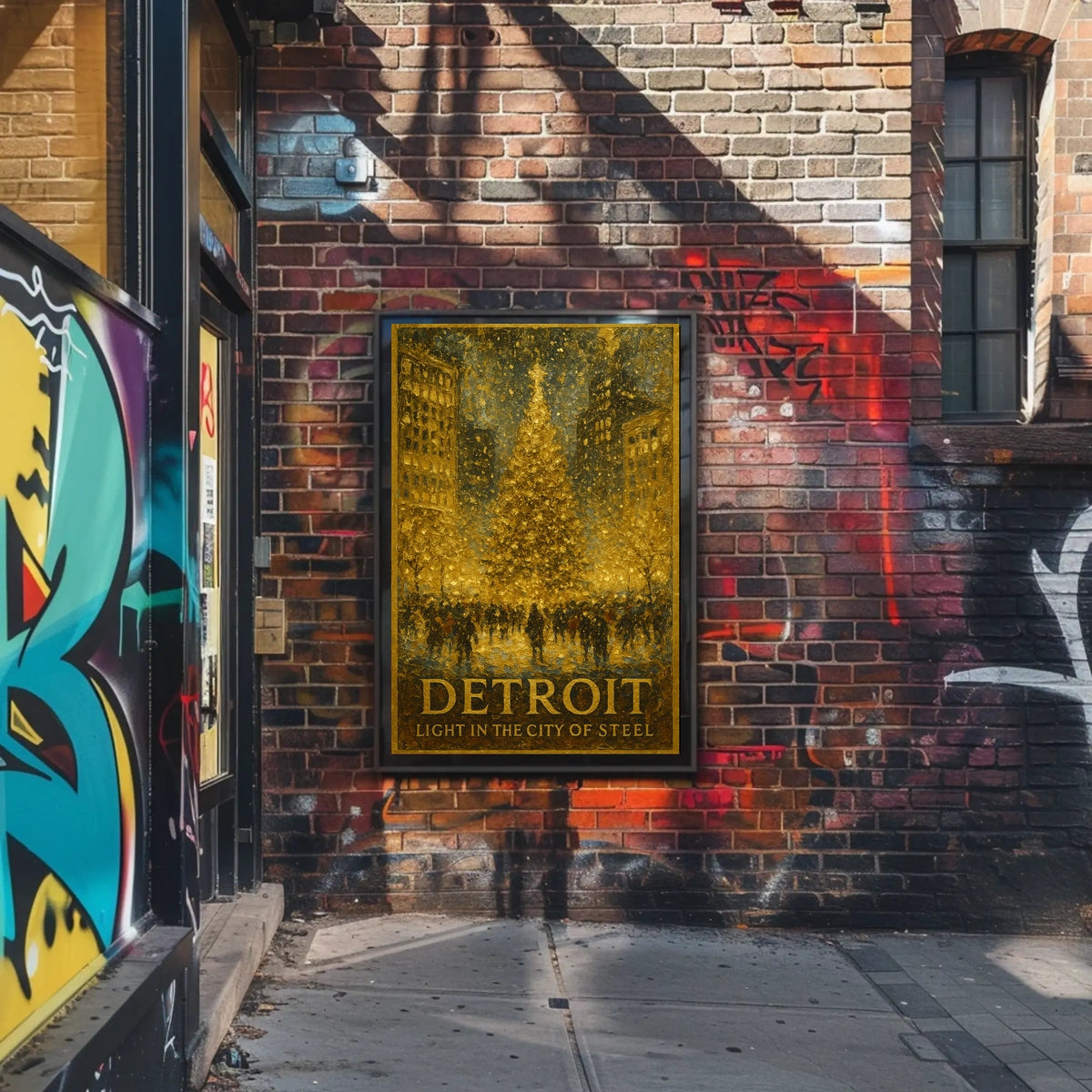 Detroit Light In The City Of Steel Poster