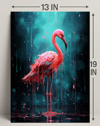 Vivid Flamingo Art Poster
