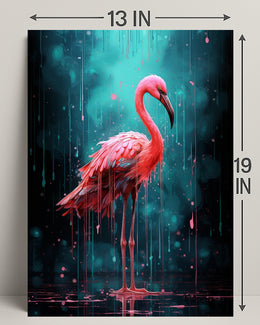 Vivid Flamingo Art Poster