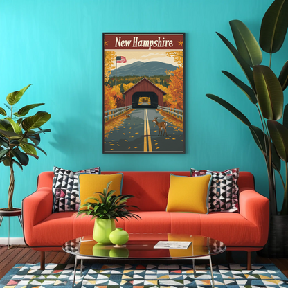New Hampshire Vintage Poster