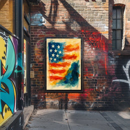 Abstract American Flag Abstract Poster