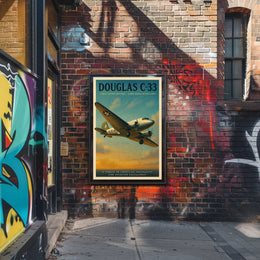 Douglas C-33 Vintage Aviation Poster Print