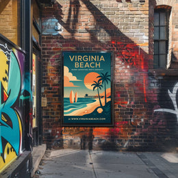 Virginia Beach Adventure and Serenity Travel Poster PosterGoat