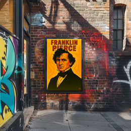 Franklin Pierce Scenic Portrait Vintage Travel Poster