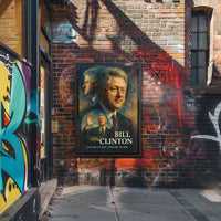 Bill Clinton 42nd President of the United States Double Exposure Poster