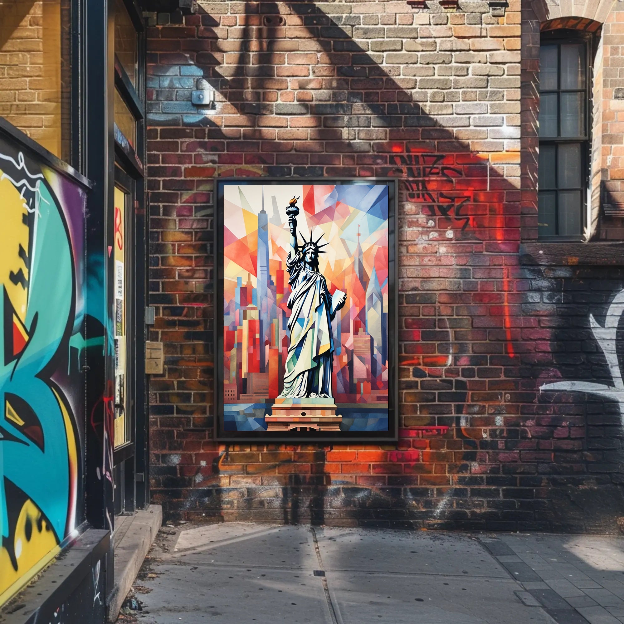 Statue Of Liberty Geometric Splendor Poster