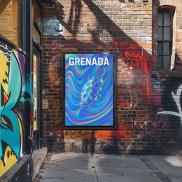Grenada A Vibrant Geometric Vision Poster