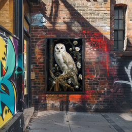 Majestic Owl In Bloom Poster PosterGoat