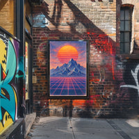 Retro-Futuristic Synthwave Adventure Poster