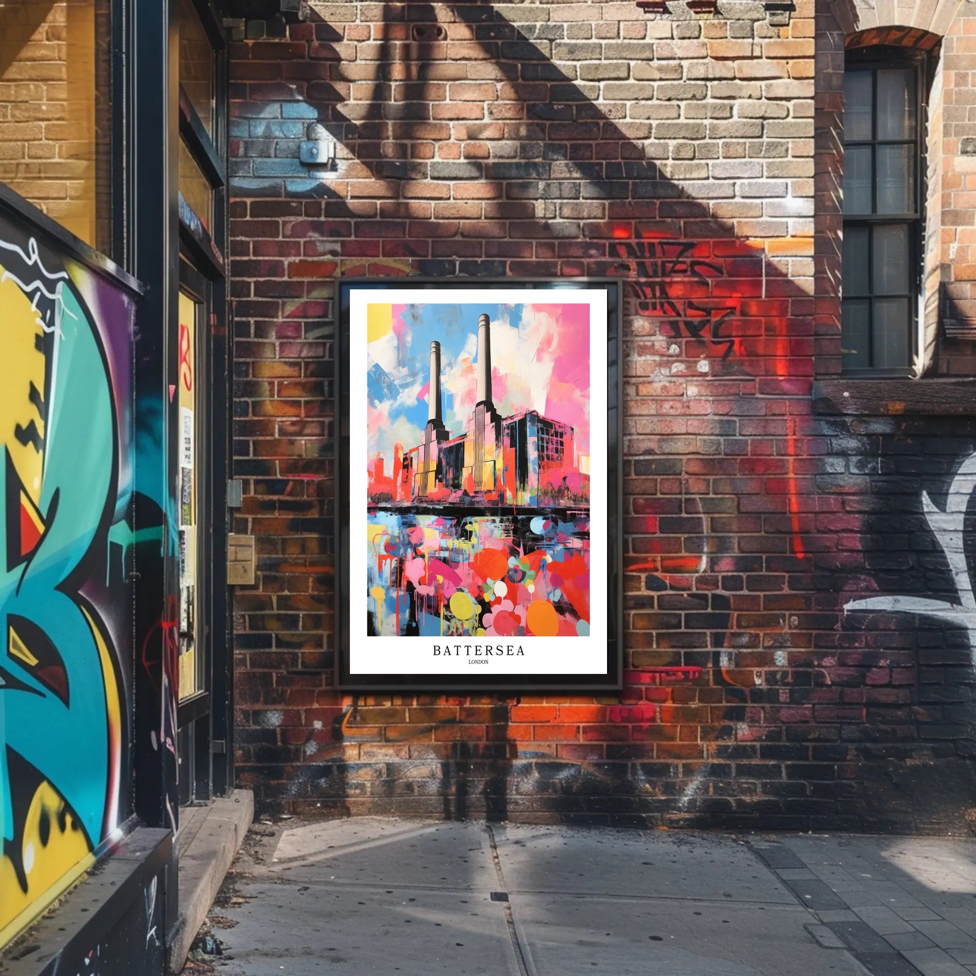 Battersea Power Station Urban Abstract Cityscape Poster PosterGoat
