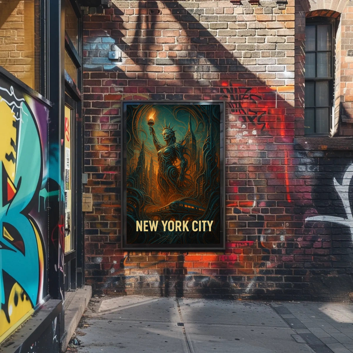 New York City Futuristic Vision Poster