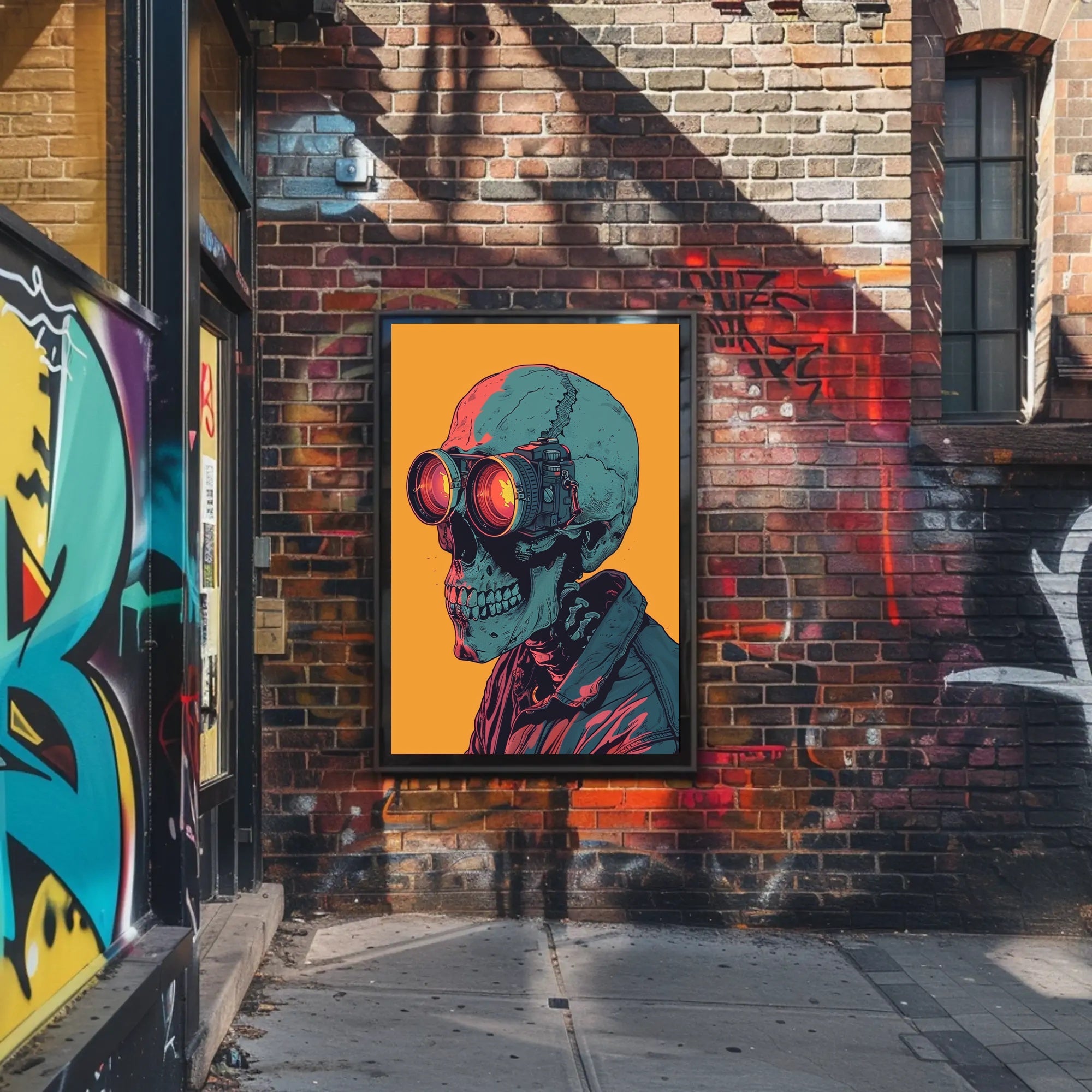 Futuristic Skull Vision Poster for Unique Home Decor PosterGoat