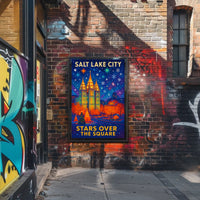Stars Over The Square Salt Lake City Poster