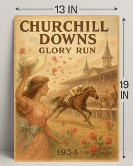 Churchill Downs 1934 Horse Racing Sports Poster
