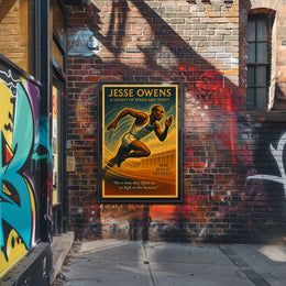 Jesse Owens Vintage Olympic Triumph Art Poster