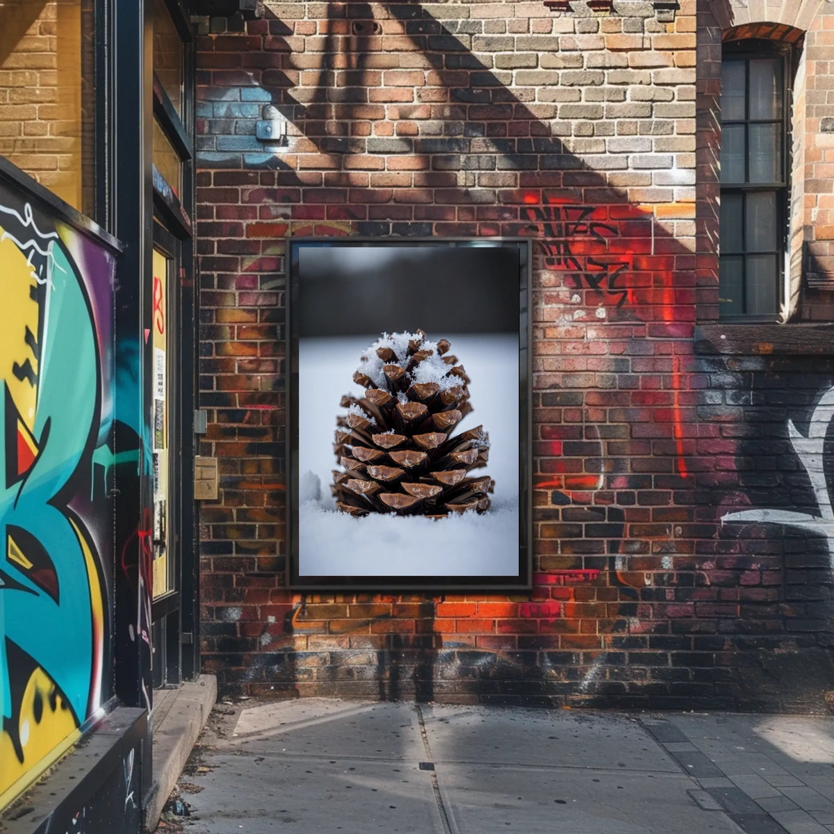 Winter Pinecone Poster