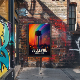 Bellevue Nebraska Scenic Minimalist Realism Poster