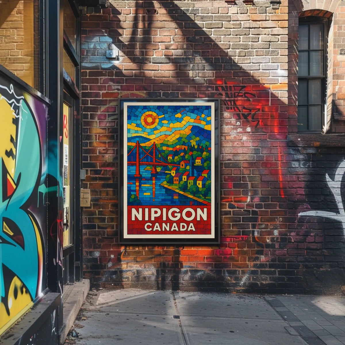 Nipigon Canada Vibrant Mosaic Poster