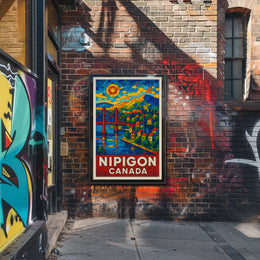Nipigon Canada Vibrant Mosaic Poster