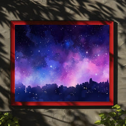 Celestial Cityscape Poster PosterGoat